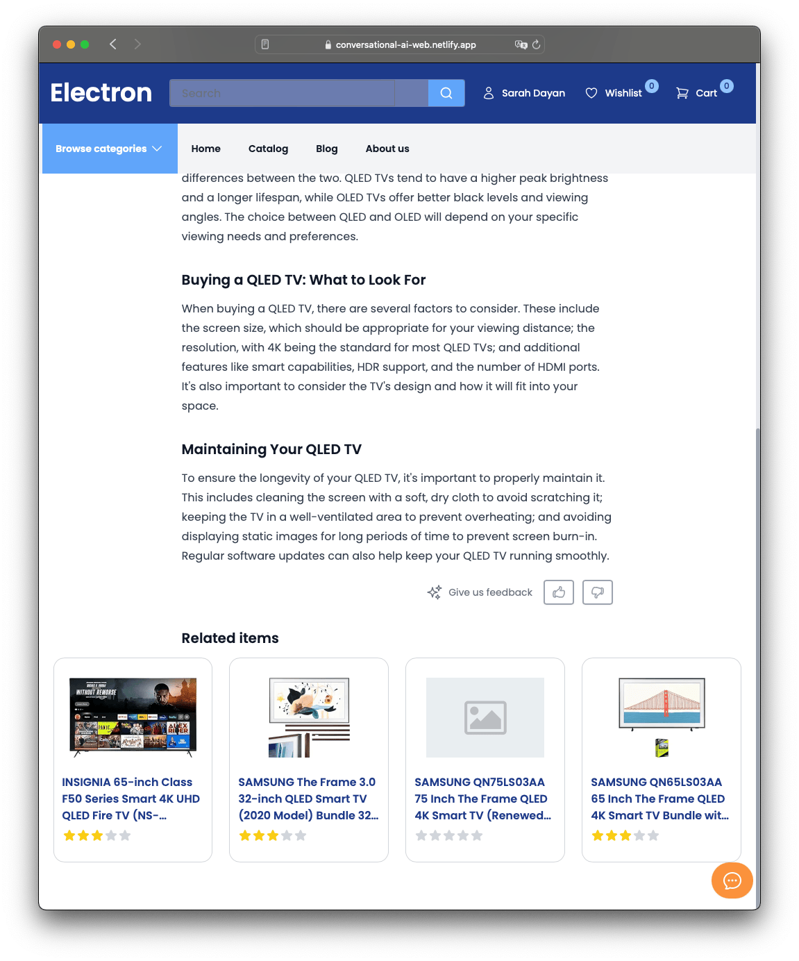 Guides displayed as content