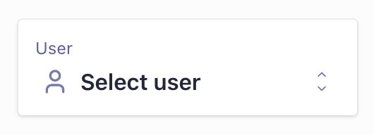 Dashboard interface to select a user profile