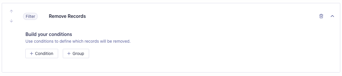 Remove records based on a condition