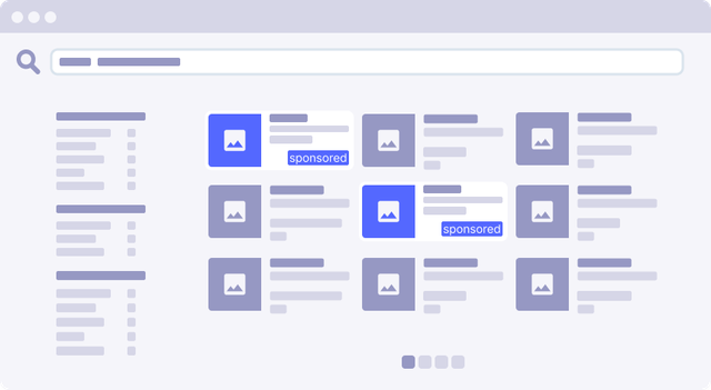 Sponsored products - spread-out placement