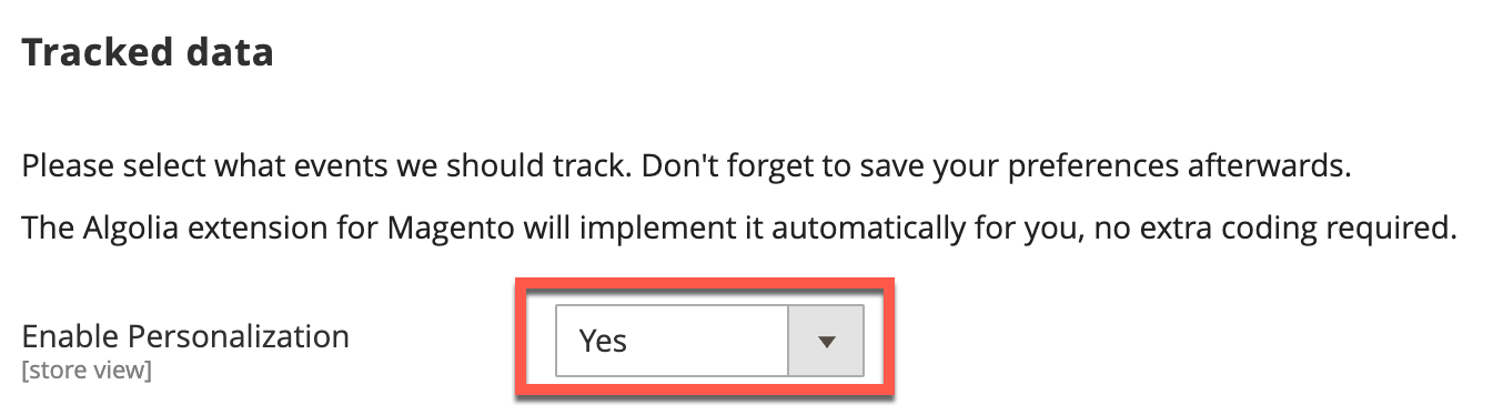 Enable personalization.