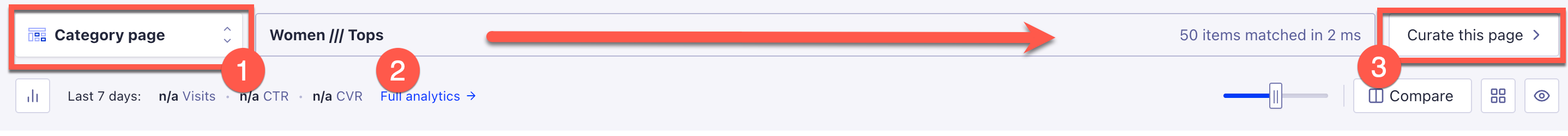 Curate a category in Merchandising Studio