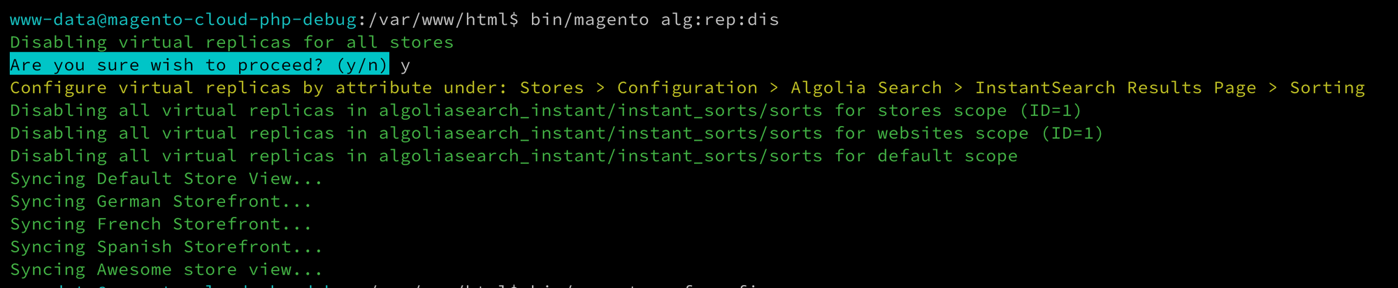 Disable virtual replicas via CLI
